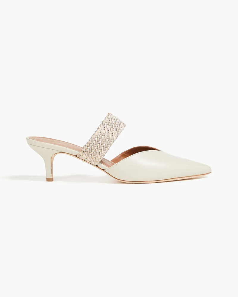 Malone Souliers Maisie Mules aus Schnur und Leder Grau