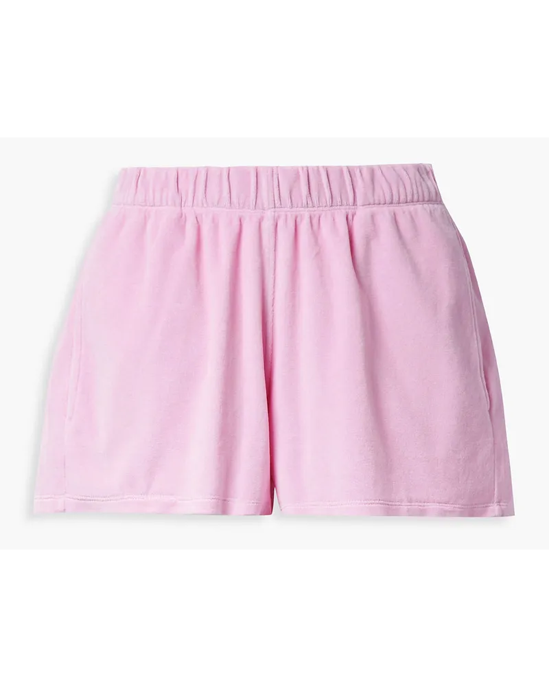 Suzie Kondi Shorts aus Velours aus einer Baumwollmischung Pink