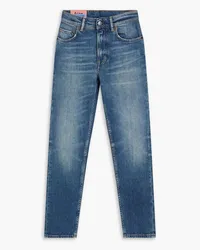 Acne Studios Halbhohe Cropped Skinny Jeans inausgewaschener Optik Blau