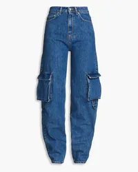 ROTATE Birger Christensen Olina hoch sitzende Karottenjeans Blau