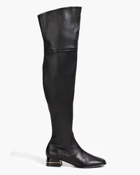 Tory Burch Overknees aus Stretch-Leder Schwarz