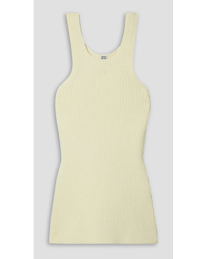 Totême Tanktop aus Rippstrick Weiß