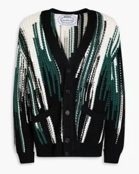 Missoni Cardigan aus Jacquard-Strick aus einer Wollmischung Schwarz