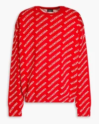 Balenciaga Pullover aus Jacquard-Strick Rot