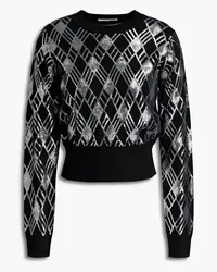 Bella Freud Duke Of Argyle Pullover aus Wolle mit Pailletten Schwarz