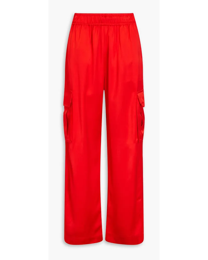 Stine Goya Cargohose aus Satin Rot