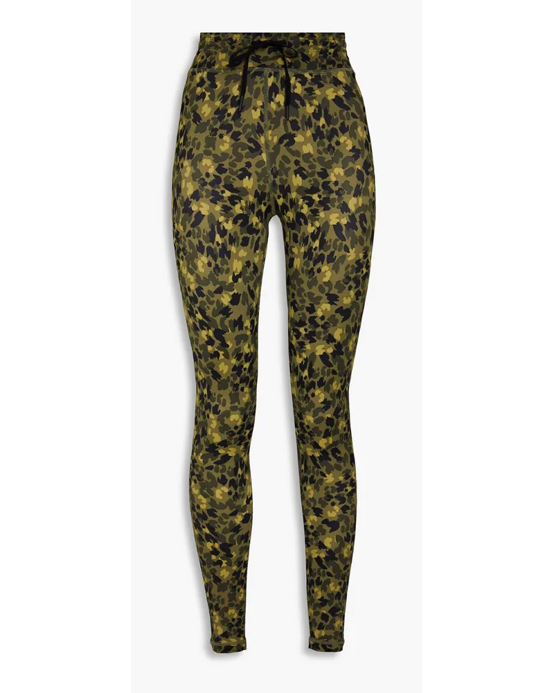 The Upside Lili Stretch-Leggings mit Camouflagemuster Grün