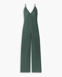 Rivet Utility Foxy rückenfreier Jumpsuit aus Leinen Grün