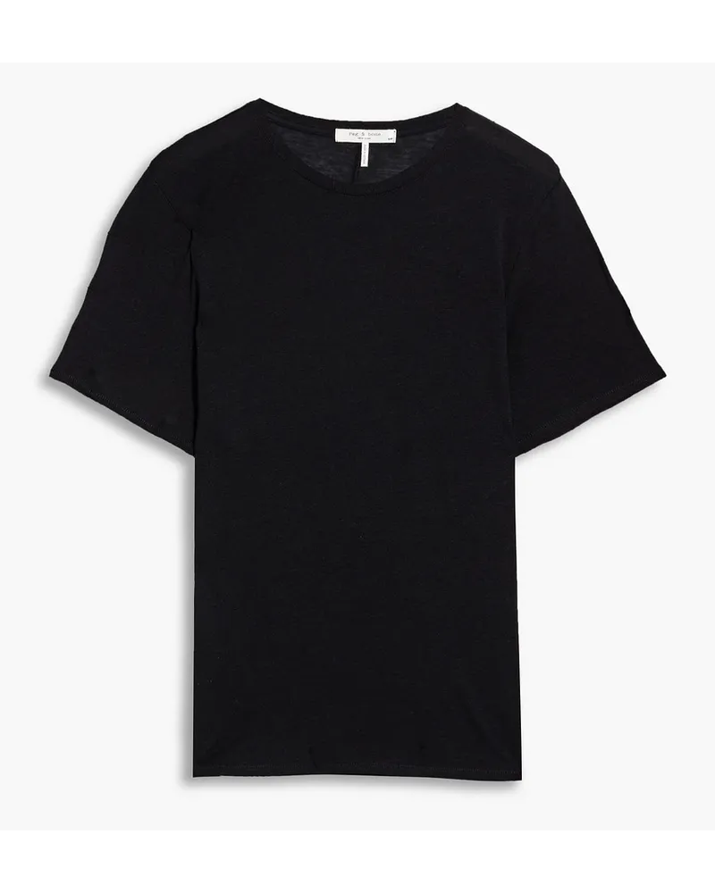 Rag & Bone Michal T-Shirt aus Jersey Schwarz