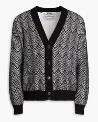 Missoni Cardigan aus Häkelstrick aus einer Baumwollmischung mit Pailletten Schwarz