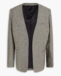 Totême Blazer aus Donegal-Tweed aus einer Seidenmischung Schwarz