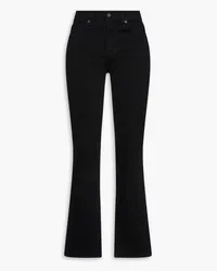 7 for all mankind Kimmie halbhohe Jeans mit geradem Bein Schwarz