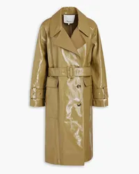 3.1 phillip lim Trenchcoat aus beschichtetem Baumwoll-Canvas Grün