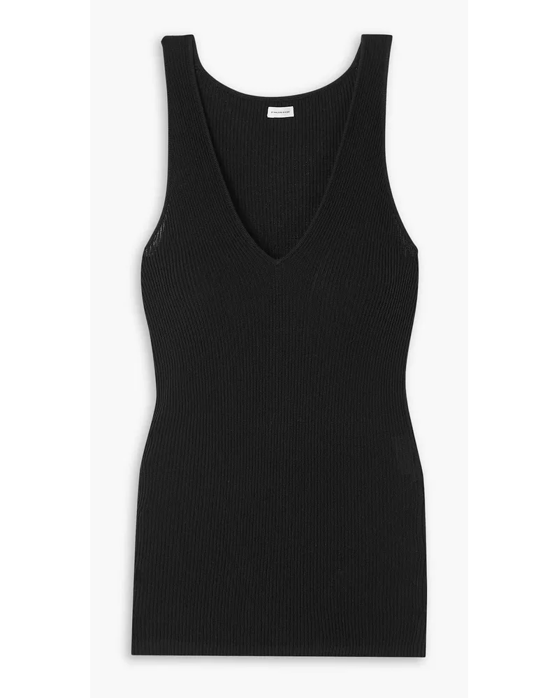 By Malene Birger NET SUSTAIN Rory Tanktop aus geripptem Tencel™ Lyocell Schwarz