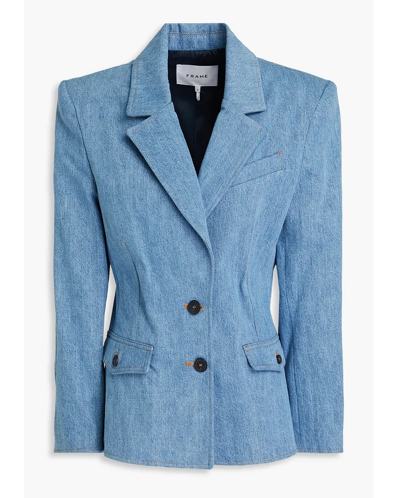 Frame Denim The Femme Blazer aus Denim Blau