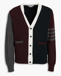 Thom Browne Cardigan aus Kaschmir inColour-Block-Optik Grau