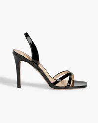 Veronica Beard Analita Slingback-Sandalen aus Lackleder Schwarz