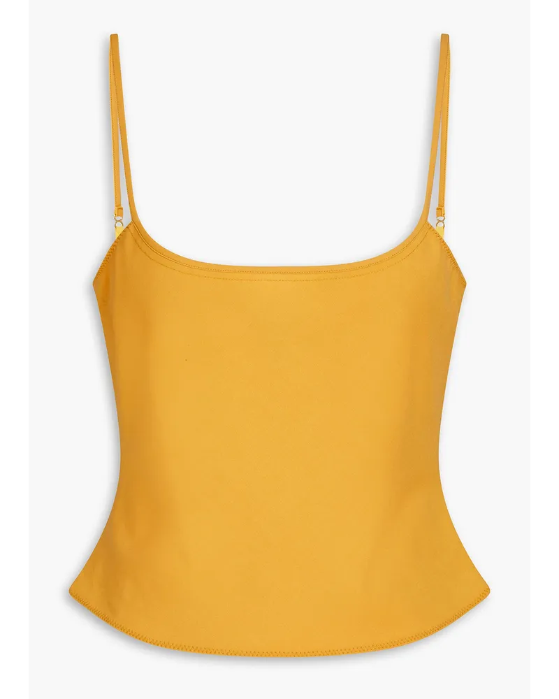 Jacquemus Tangelo Top Aus Stretch Wolle Gelb