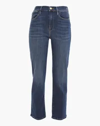 Frame Denim Le High Straight hoch sitzende Cropped Jeans mit geradem Bein Blau