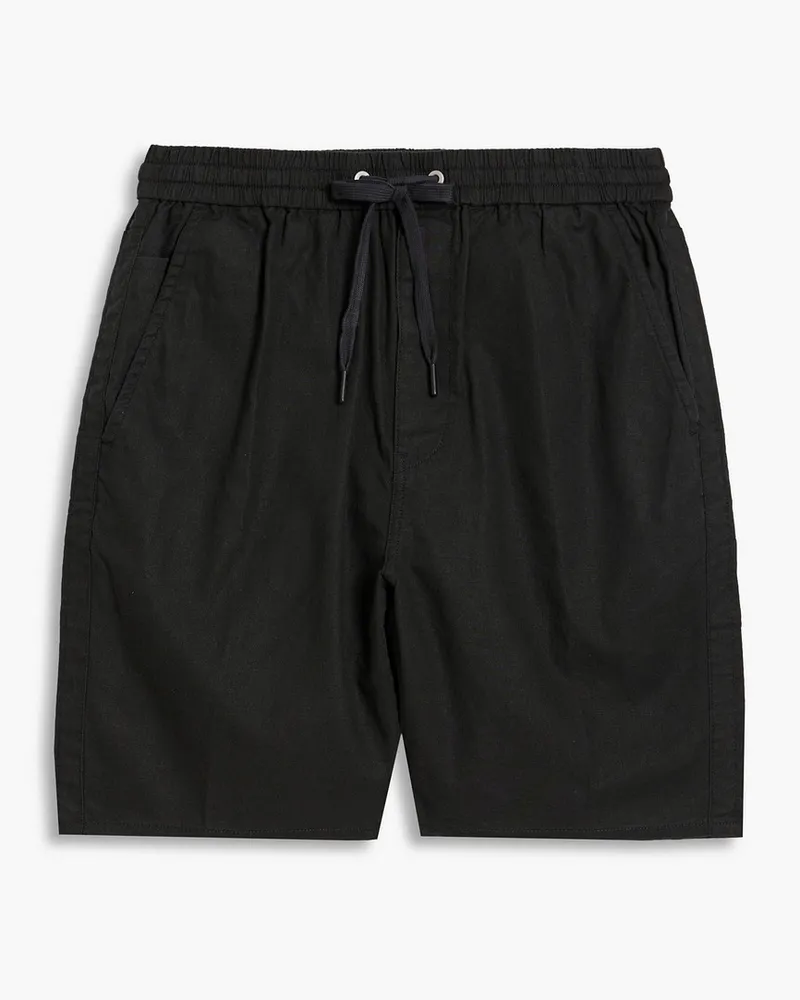 Rag & Bone Reed Shorts aus einer Leinen-Baumwollmischung mit Tunnelzug Schwarz