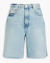 Frame Denim Jeansshorts inausgewaschener Optik Blau