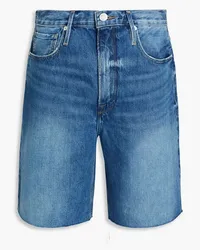 Frame Denim Jeansshorts inausgewaschener Optik Blau