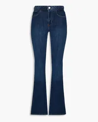 Frame Denim Hoch sitzende Schlagjeans Blau