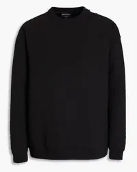 Emporio Armani Sweatshirt aus Cloqué Schwarz