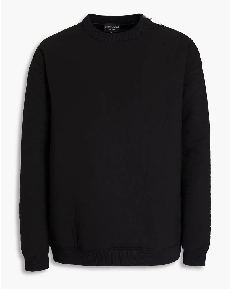 Emporio Armani Sweatshirt aus Cloqué Schwarz