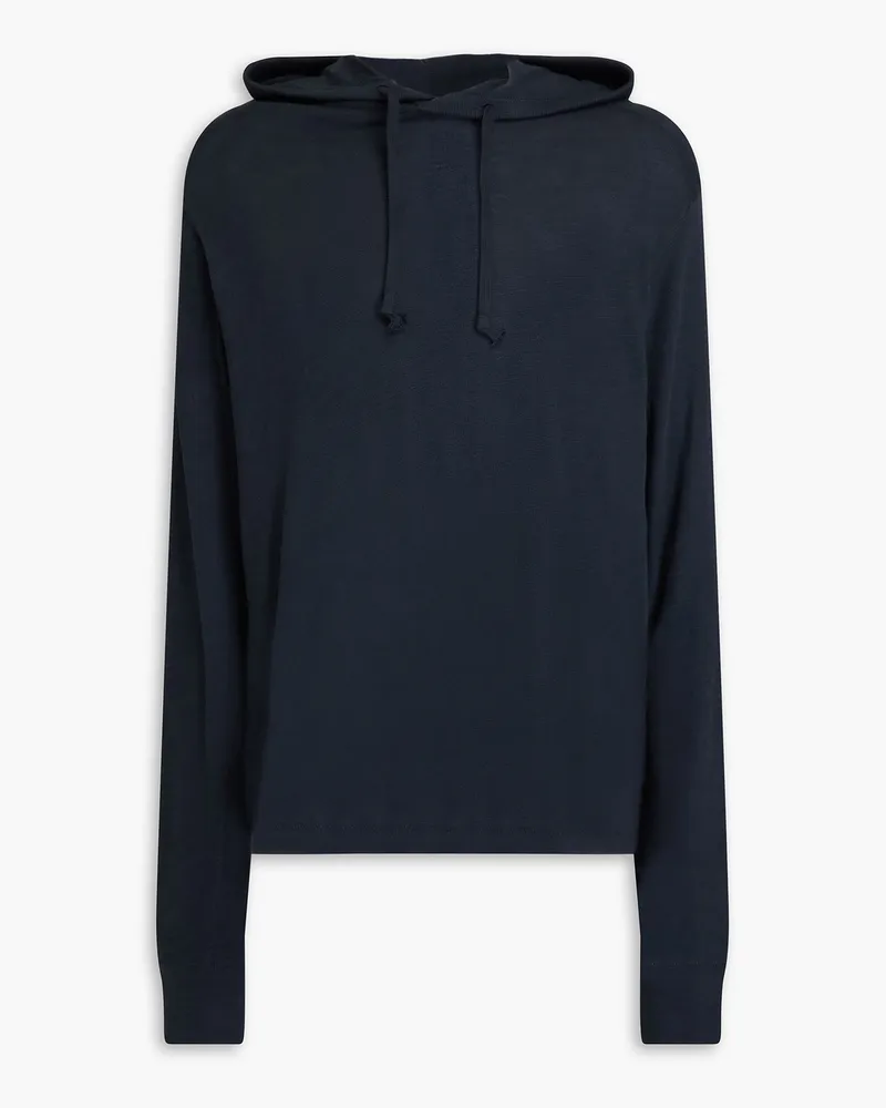 Rag & Bone Flame Hoodie aus Baumwoll-Jersey mit Flammgarneffekt Blau