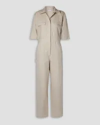 Rivet Utility Dynamo Jumpsuit aus Leinen Weiß