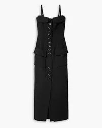 Proenza Schouler Midikleid aus Stretch-Crêpe Schwarz