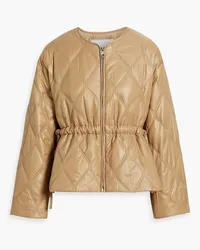 Ganni Gesteppte Shelljacke Neutral