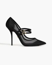 Dolce & Gabbana Mary-Jane-Pumps aus Mesh Schwarz