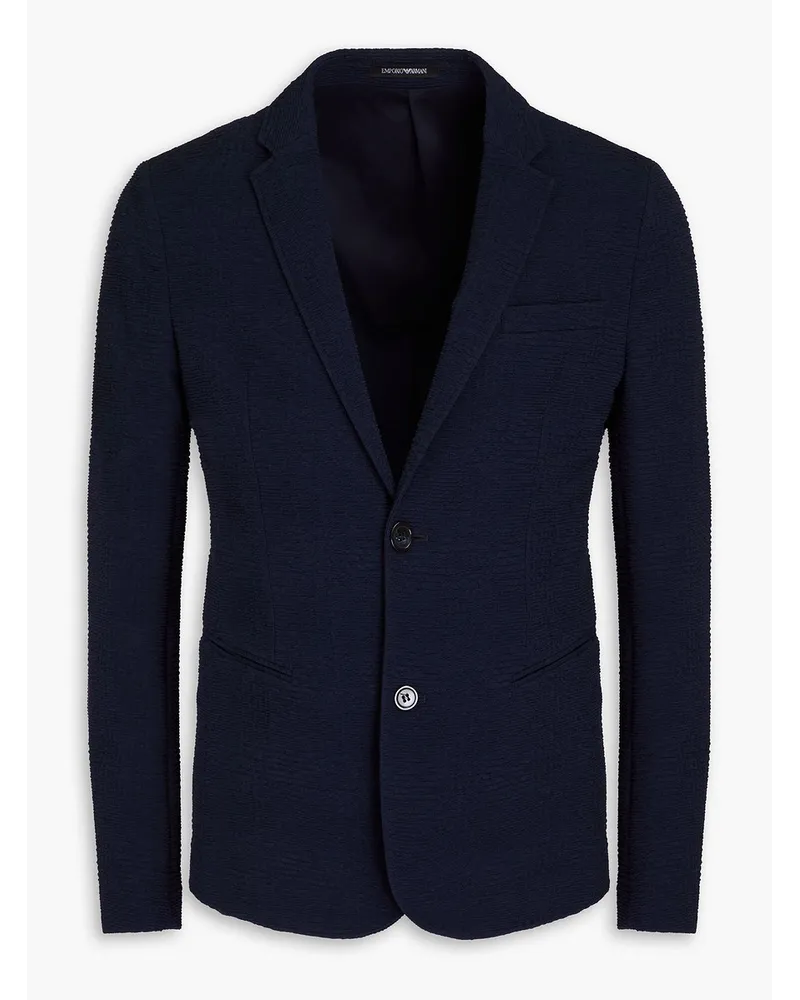 Emporio Armani Blazer aus Cloqué Blau