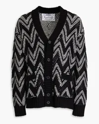 Missoni Cardigan aus Jacquard-Strick aus Wolle Schwarz