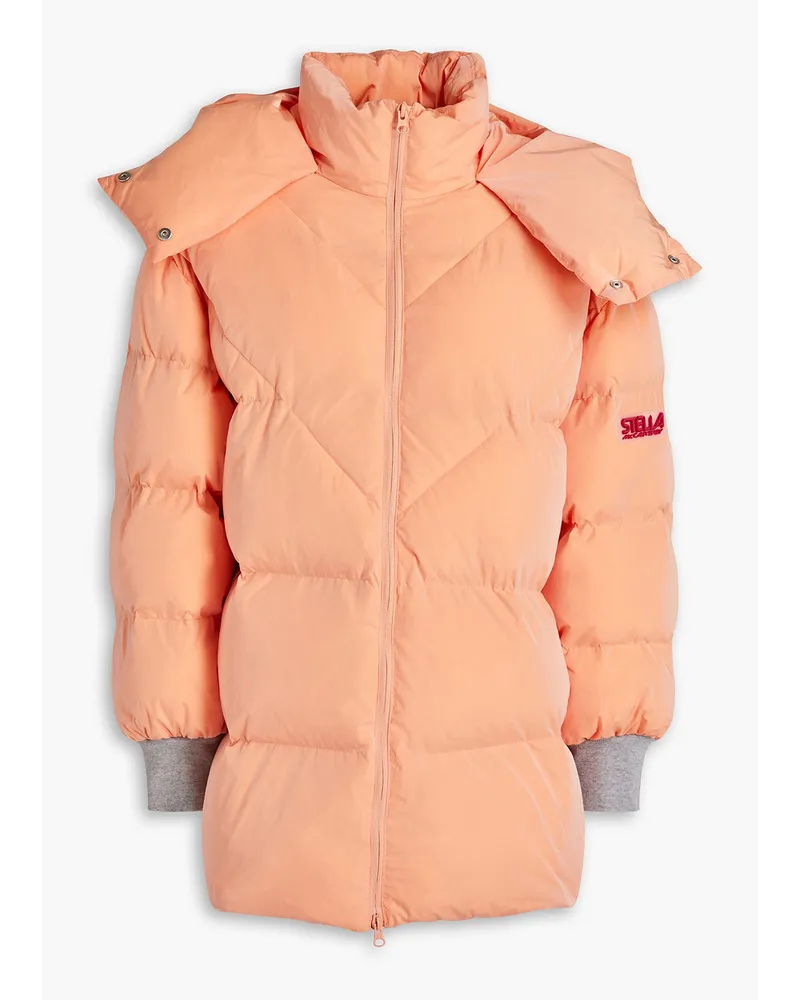 Stella McCartney Kapuzenjacke aus gestepptem Shell Orange