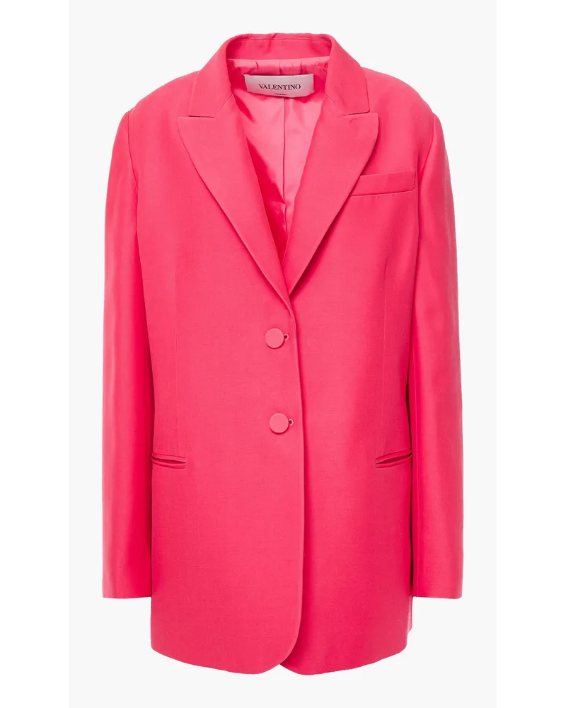 Valentino Garavani Blazer aus Crêpe aus einer Seiden-Wollmischung Pink