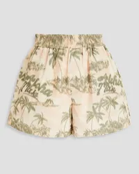 Maje Shorts aus Webstoff mit Print Weiß