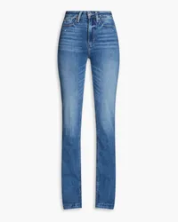 Paige Iconic hoch sitzende Bootcut-Jeans inausgewaschener Optik Blau