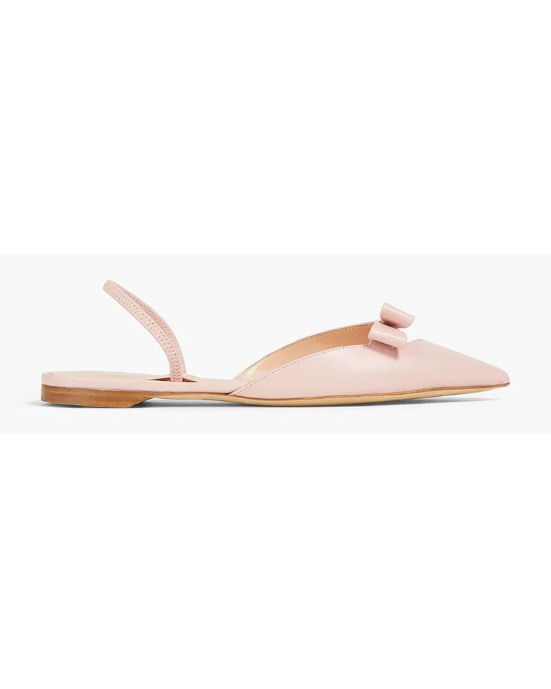 Rupert Sanderson Mercato flache Slingback-Schuhe mit spitzer Kappe aus Leder mit Schleife und Cut-outs Pink