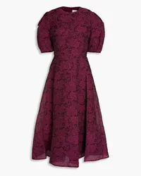 Erdem Kira Midikleid aus Cloqué-Organza Lila