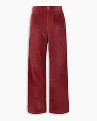 Fortela Janet Hose mit geradem Bein aus Baumwollcord Rot