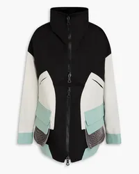 Valentino Garavani Jacke aus Canvas inColour-Block-Optik mit Cut-outs Schwarz