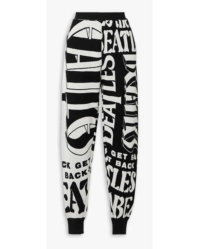 Stella McCartney The Beatles Get Back Track Pants aus Strick mit Intarsienmuster Schwarz