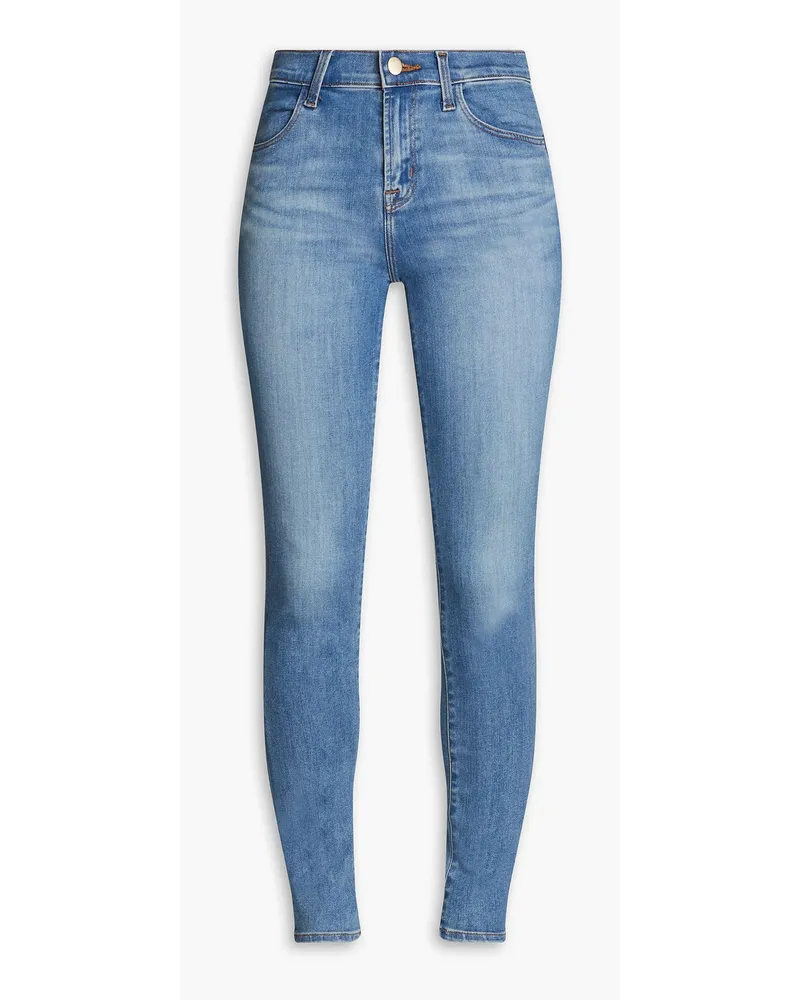 J Brand Hoch sitzende Skinny Jeans Blau