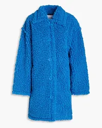 STAND Gwen Mantel aus Shearling-Imitat Blau