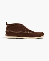 Officine Generale Seth Desert Boots aus Veloursleder Braun