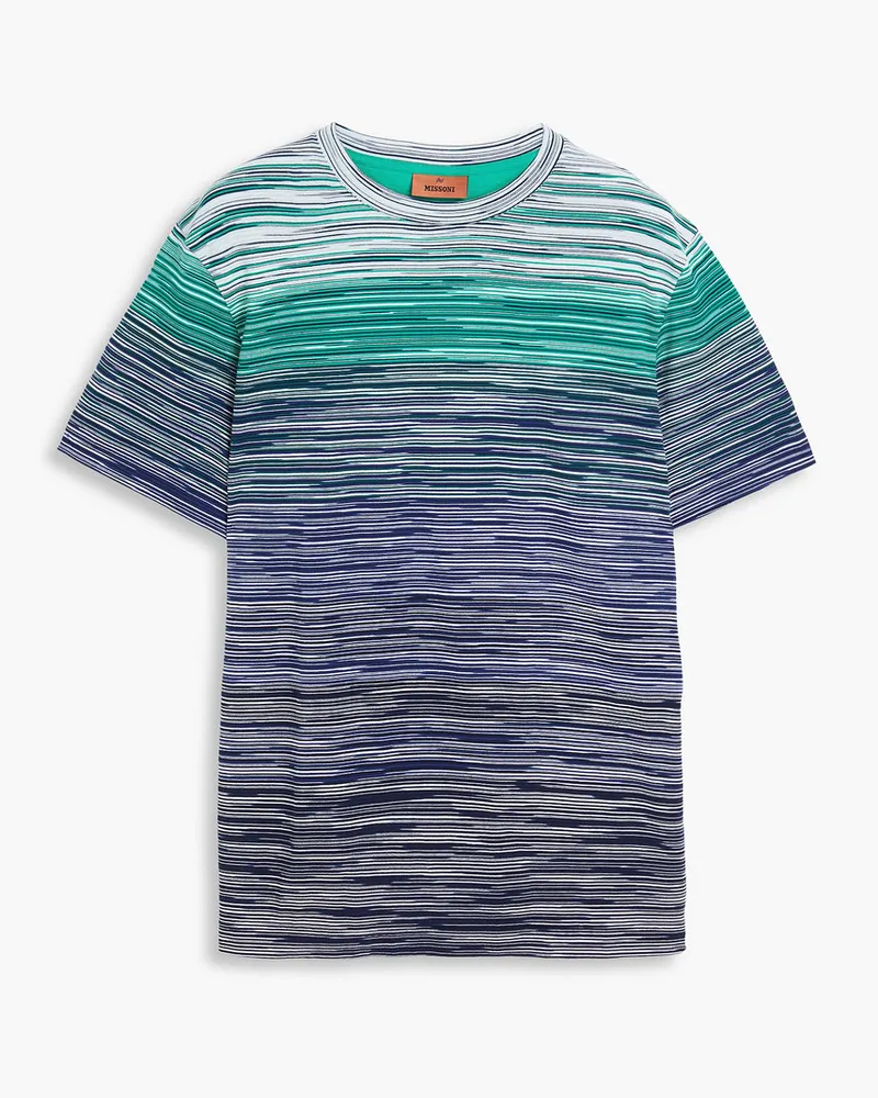 Missoni T-Shirt aus Baumwoll-Jersey inSpace-Dye-Optik Grün