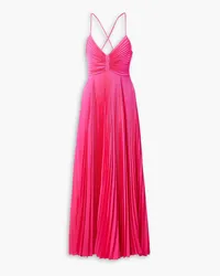 A.L.C. Aries Maxikleid aus plissiertem Satin mit Cut-out Pink